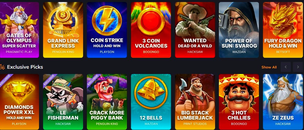 vegastars games library